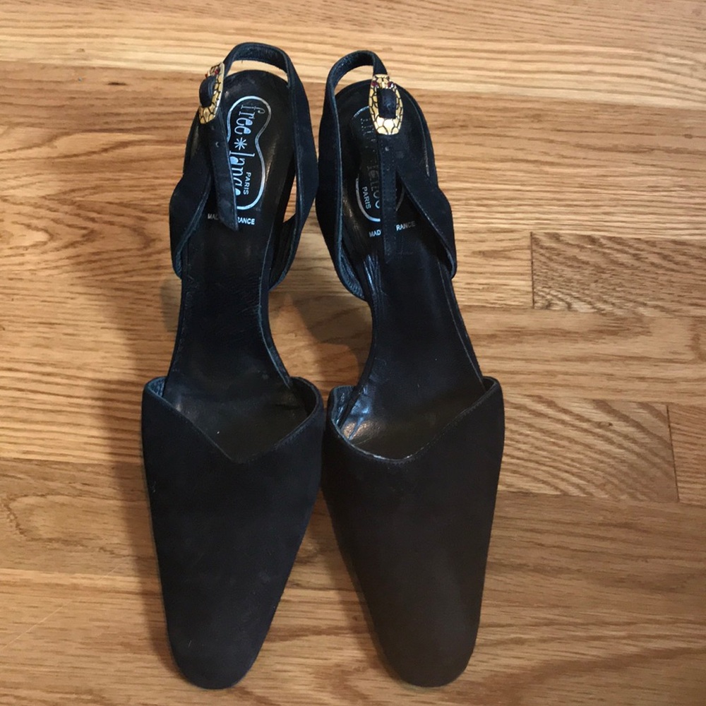 FREE LANCE vintage black embellished Stilettos